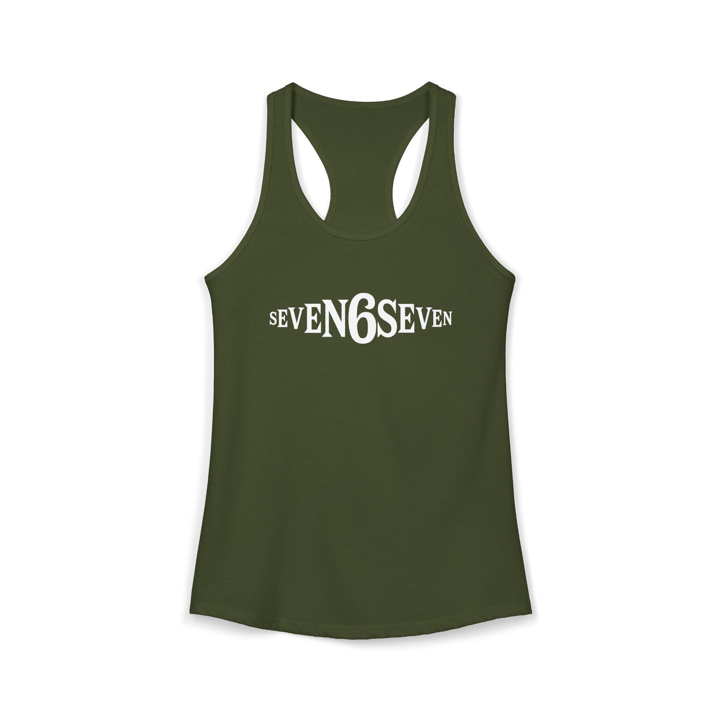 Women's Ideal Racerback Tank - White Logo