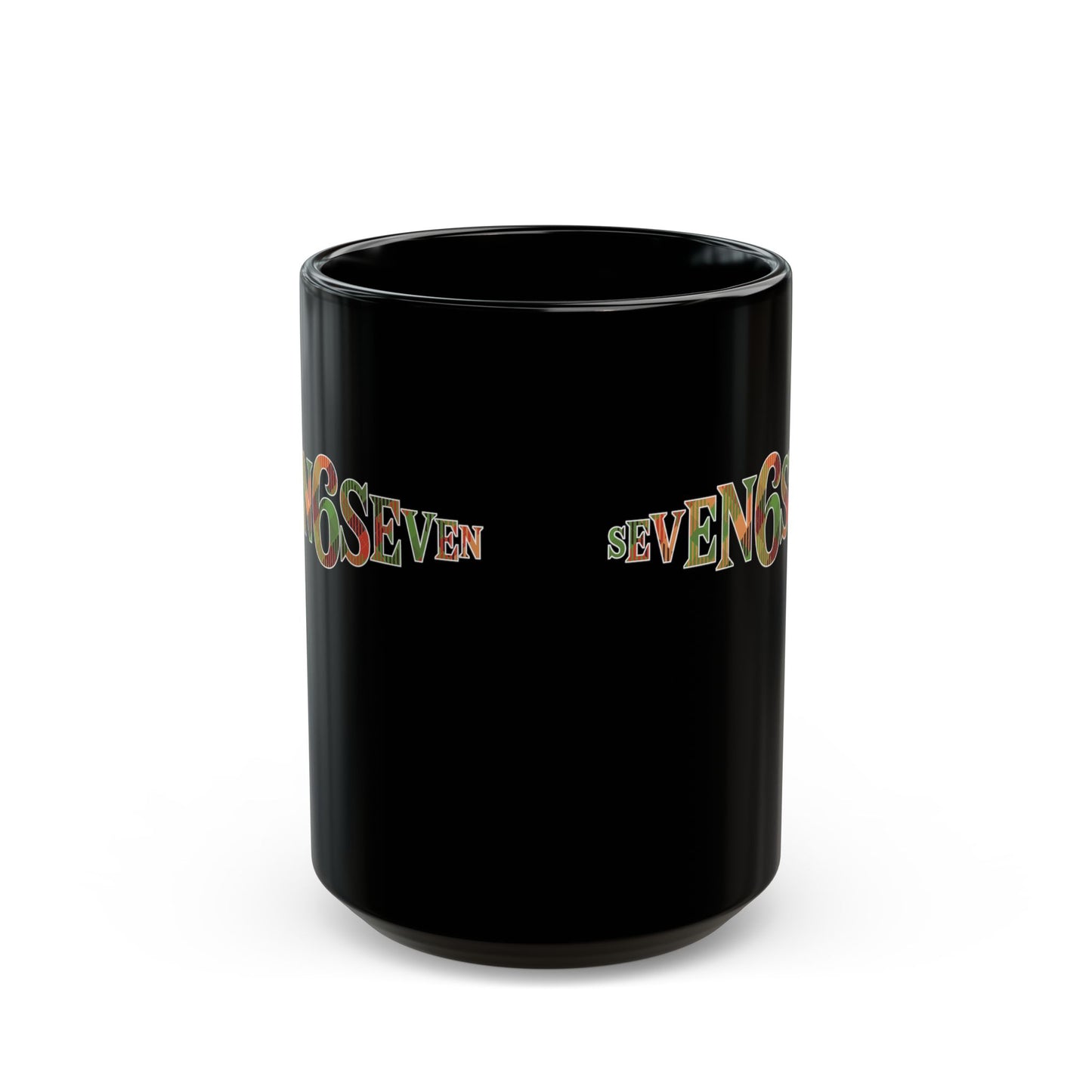 Ceramic Mug- Black/ Madras