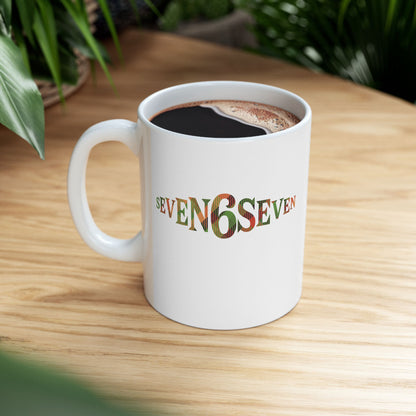 Ceramic Mug - White/Madras