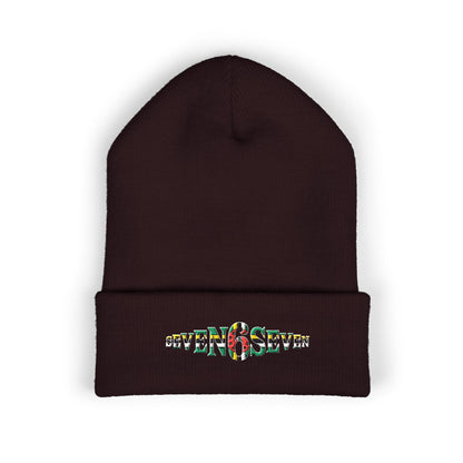 Embroidered Floral 'K' Classic Cuffed Beanie
