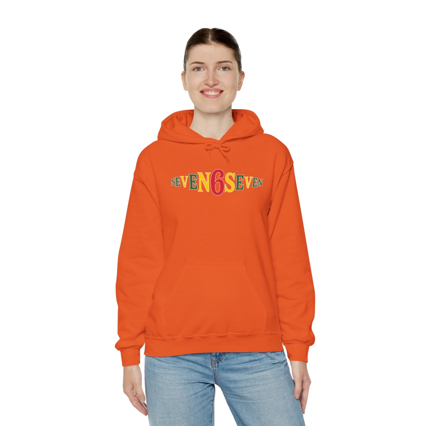Unisex Heavy Blend™ Hooded Sweatshirt- Ice/Green/Gold Logo