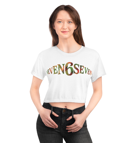 Cropped Tee with Madras Logo